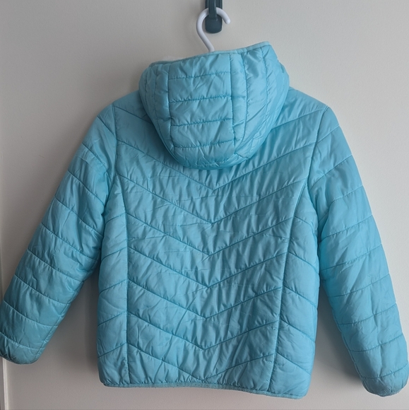 Reversible Kids Aqua Puffer Jacket - Picture 2 of 5